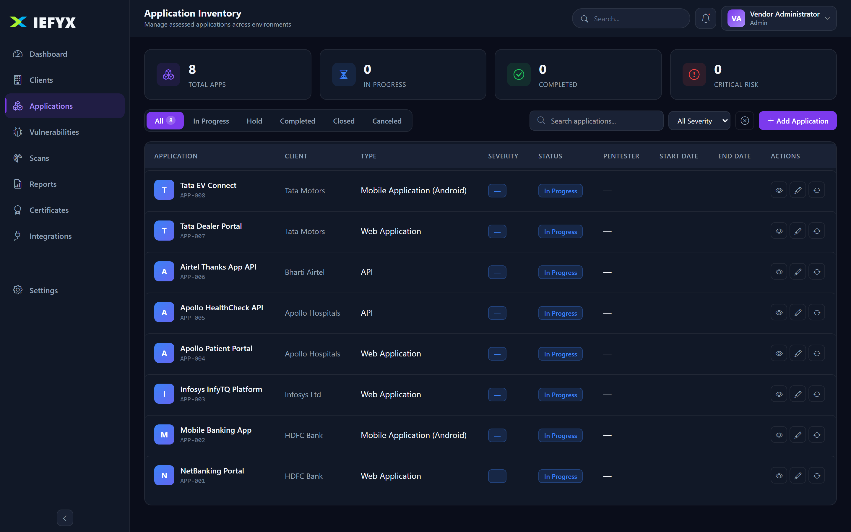 Application inventory